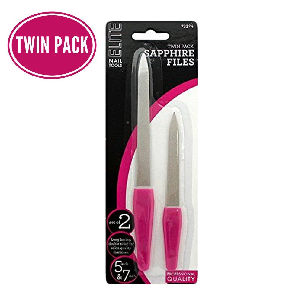 Swissco - Elite Accessories, Twin Pack Nail Files, Great For Travel Or Home Use (pink) pink - BeesActive Australia