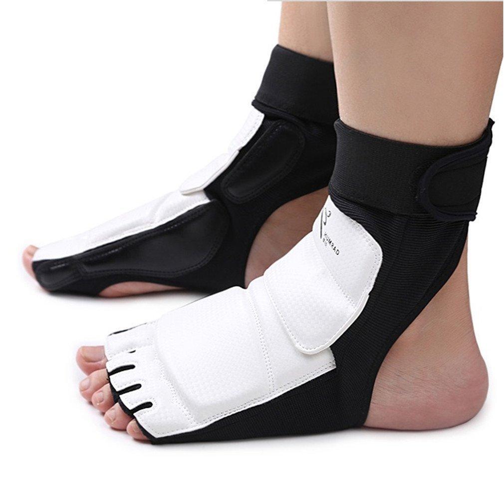 [AUSTRALIA] - CTHOPE Foot Protector Gear Leather Feet Guard Ankle Support for Men Women Kids TaekwondoTraining Boxing Kickboxing Punch Bag Martial Arts Fight Kung Fu Medium 