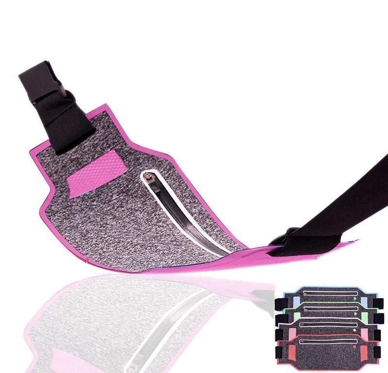 ANJ Outdoors Super Slim Water Resistant Money Belt, Running Belt for Women and Men, Expandable Phone Belt to Hold Cell Phones, Cards, and Money. Ideal Waist Bag Waist Pack for Travel, Sports and Yoga Pink - BeesActive Australia