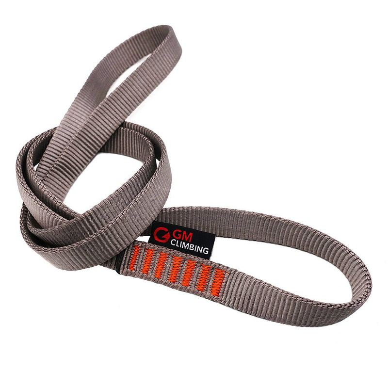 GM CLIMBING 16mm Nylon Sling Runner 22kN / 4950lbf CE UIAA Certified Gray 60cm / 24inch | Single Unit - BeesActive Australia