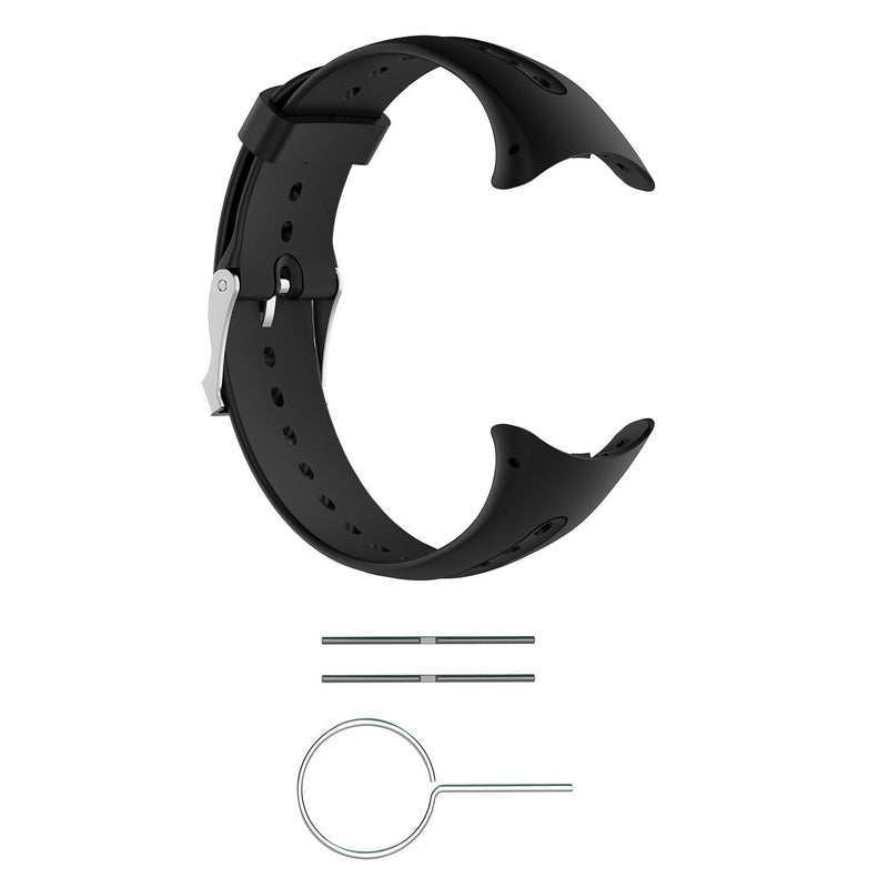 FitTurn Band Compatible with Garmin Swim Watch Bands Replacement Soft Silicone Black Watch Band Sports Strap Wristband Compatible with Garmin Swim Watch - BeesActive Australia