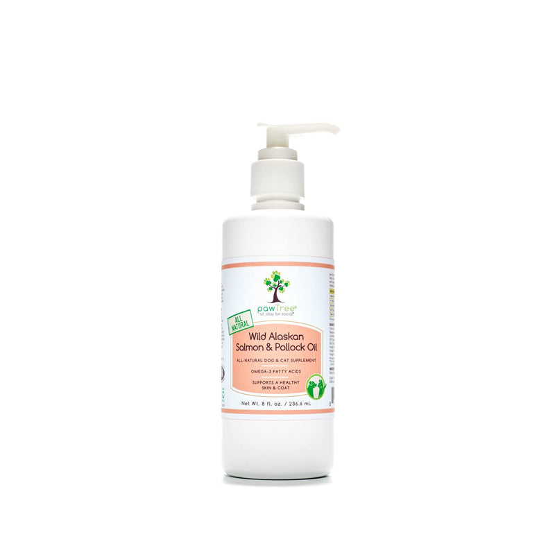 pawTree Wild Alaskan Salmon Oil and Pollock Oil for Cats and Dogs 8 fl Oz - BeesActive Australia