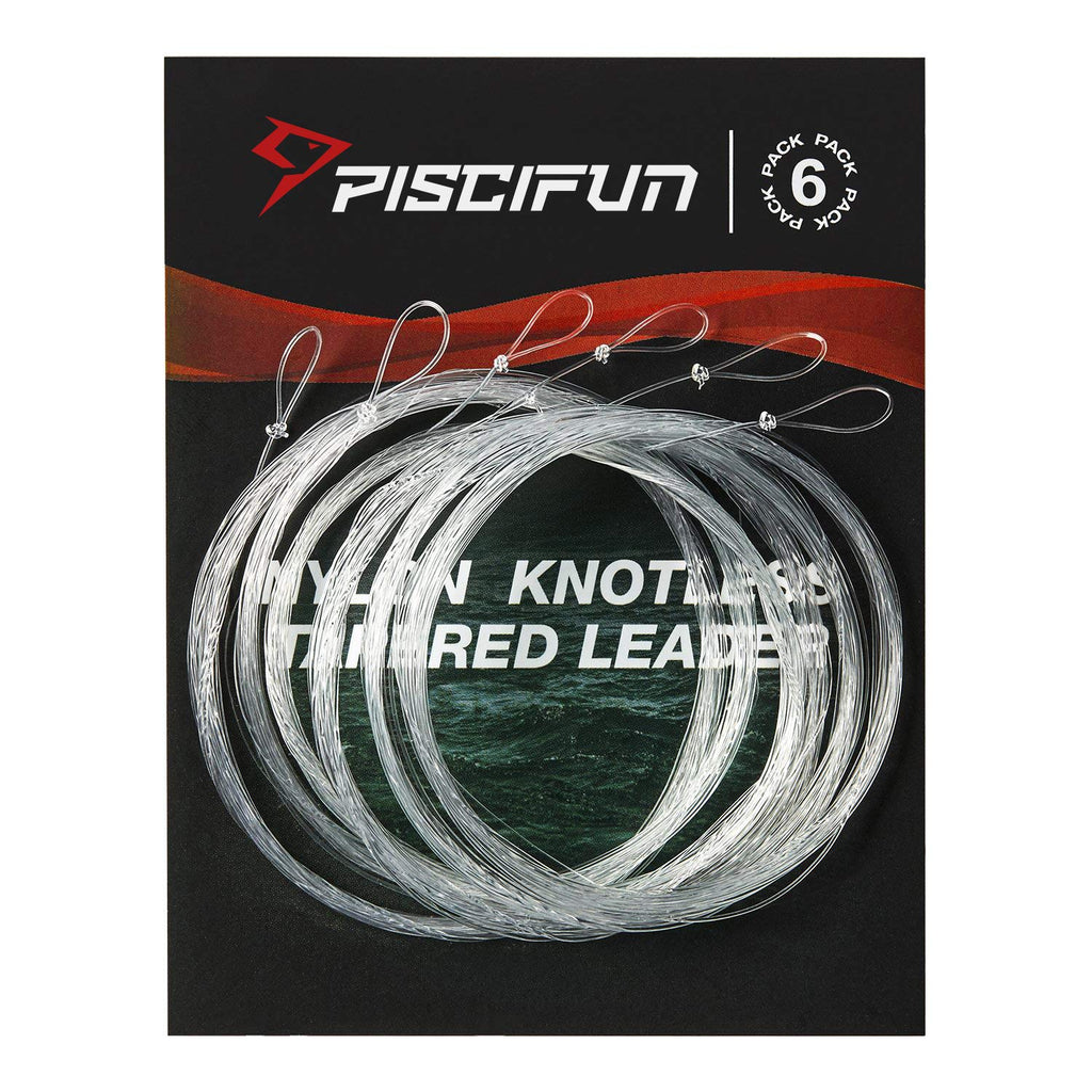Piscifun Fly Fishing Tapered Leader with Loop-9ft 7.5ft 12ft(6 Pack) 0X 1X 2X 3X 4X 5X 6X 7X 7.5ft-6 pack 7x-1.8lb - BeesActive Australia