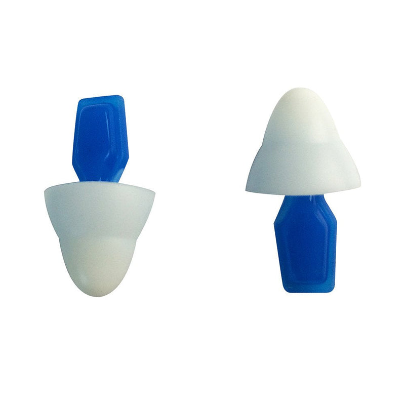 Barracuda Accessories - Dome Ear Plugs Dome Ear Plugs with Storage Case, Chlorine-Proof Waterproof Silicone Comfortable Reusable Unisex for Adults Men Women Children IE-E0140 Blue/White - BeesActive Australia