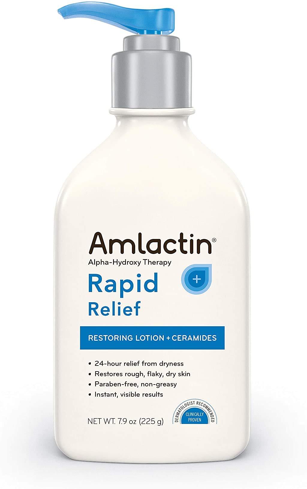 AmLactin Alpha Hydroxy Therapy Rapid Relief Restoring Lotion & Ceramides, Fragrance Free, 7.9 Oz 7.9 Ounce - BeesActive Australia