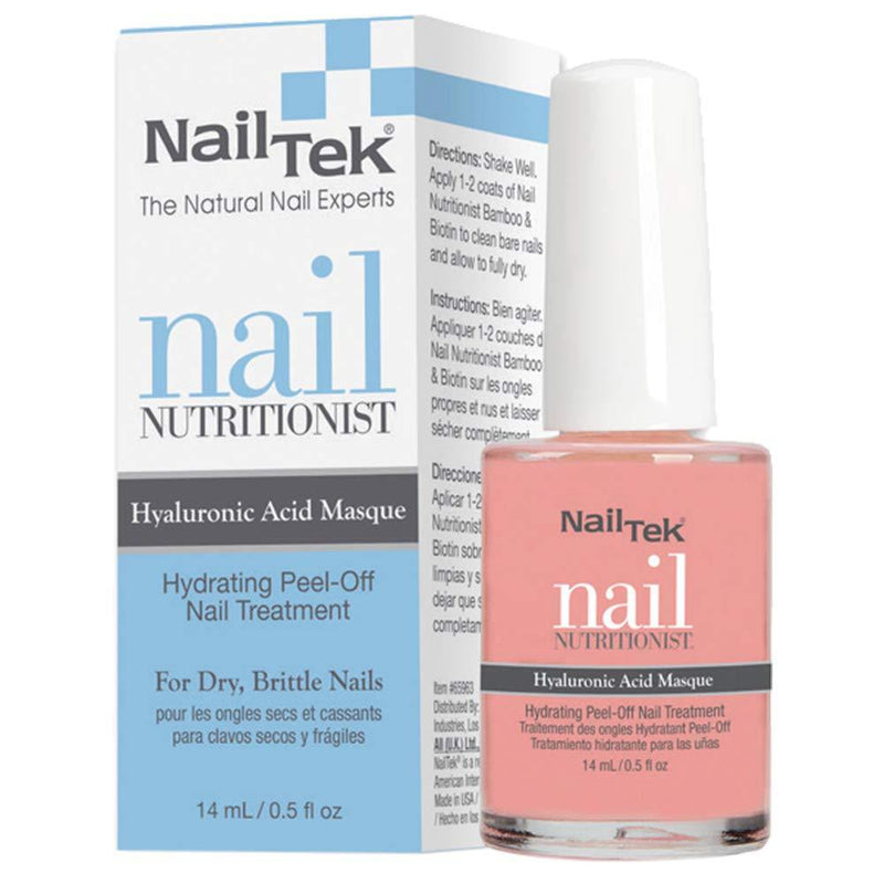 Nail Tek Nutritionist Peel-Off Nail Masque with Hyaluronic Acid, Hydrate, Nourish, and Strengthen Soft and Peeling Nails, 0.5 oz, 1-Pack - BeesActive Australia