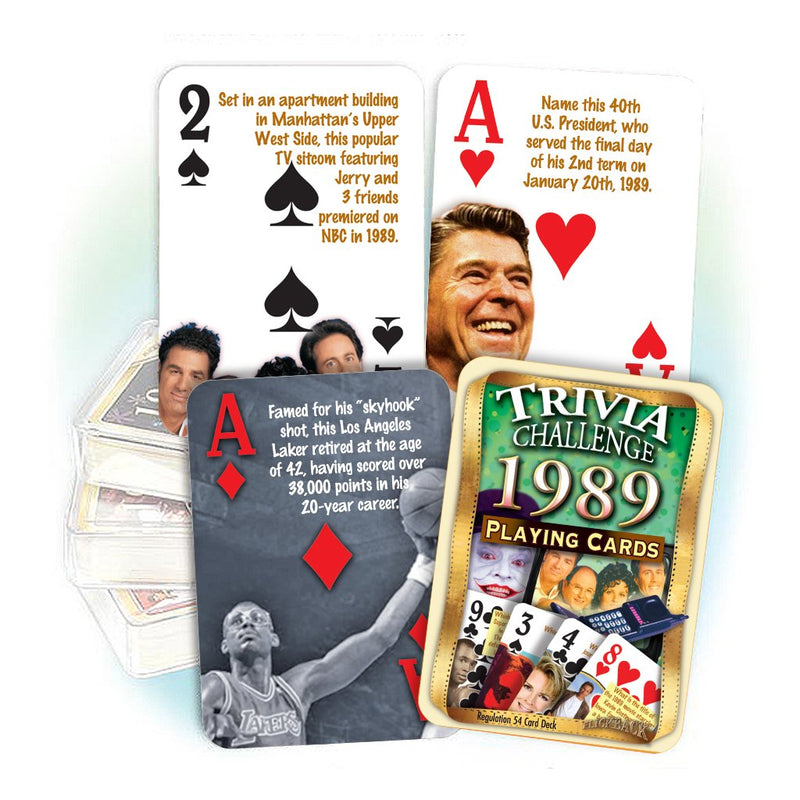 Flickback Media 1989 Trivia Playing Cards: Birthday - BeesActive Australia