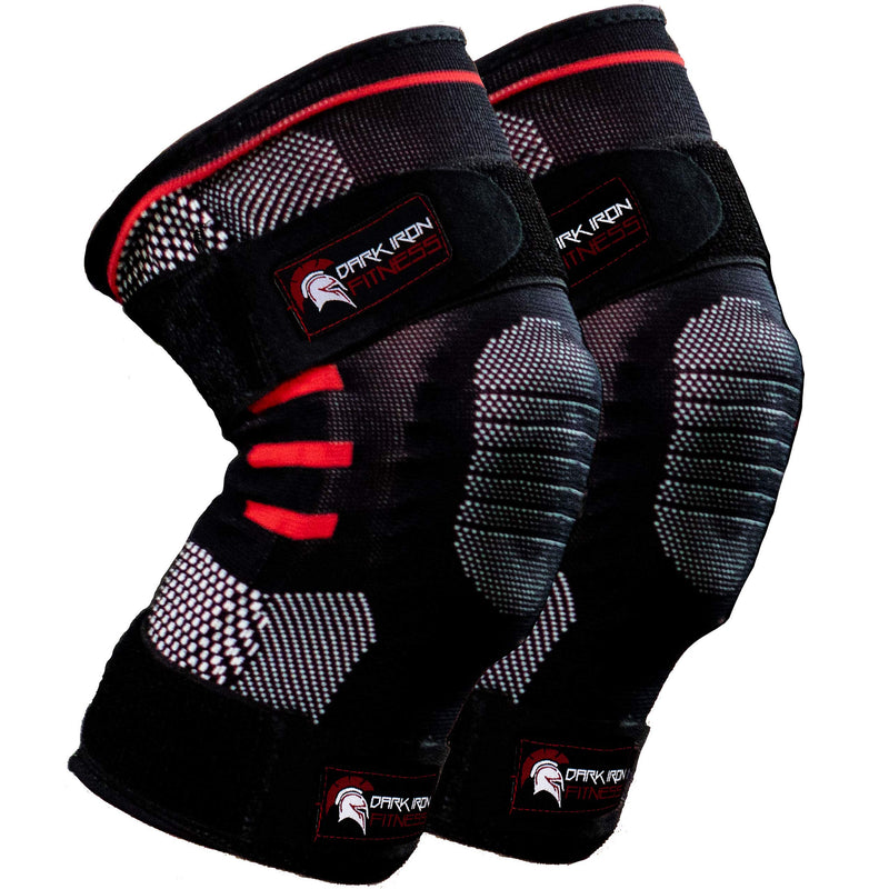 Dark Iron Fitness Knee Brace for Weightlifting  Extra Large, Padded, Stabilizing Compression Sleeves for Powerlifting and Weight Training  Black X-Large - BeesActive Australia