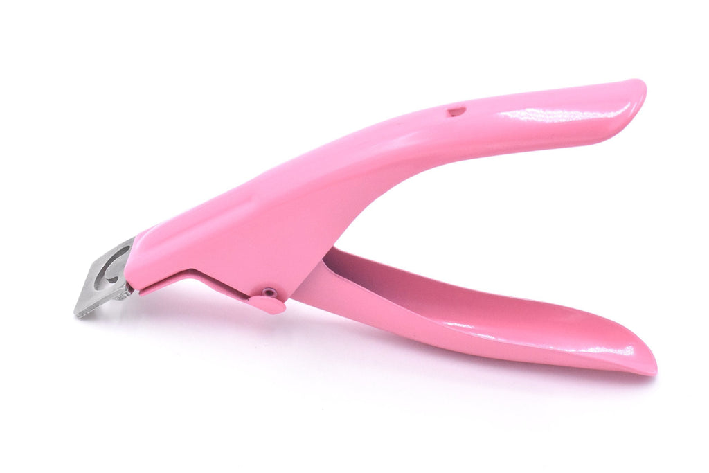 Color Painted Stainless Steel False Nail Tip Clipper Cutter Trimmer Manicure Pedicure Nail Art Tool (Pink) Pink - BeesActive Australia