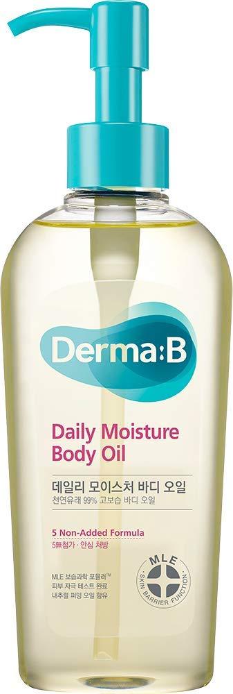 Derma B Daily Moisture Body Oil for Dry Skin 99% Natural Origin, Argan Oil & Sweet Almond Oil, 6.78 Fl Oz, 200ml - BeesActive Australia