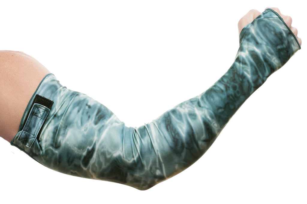 [AUSTRALIA] - Aqua Design Arm Sun Sleeves for Men UV Protection Forearm Compression Covers Misty Sky 2XL/XL 