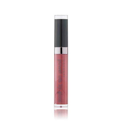 Vasanti Power Oils Lip Gloss - One-Swipe Full Coverage with Non-Sticky Shine. Infused with Lip Nourishing and Hydrating Power Oils (Ace) Ace - Natural Mauve - BeesActive Australia