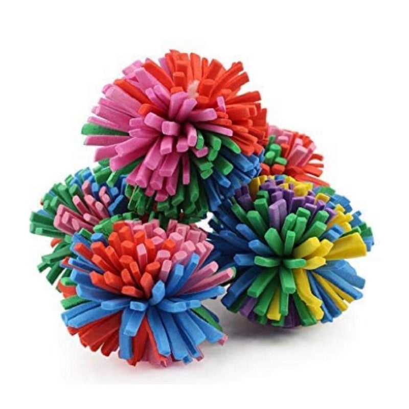 Stock Show 10PCS 1.6" Funny Colorful EVA Flower Ball Foam Cat Toy Ball Cat Kitten Catch/Chase/Play Ball, Random Color - BeesActive Australia