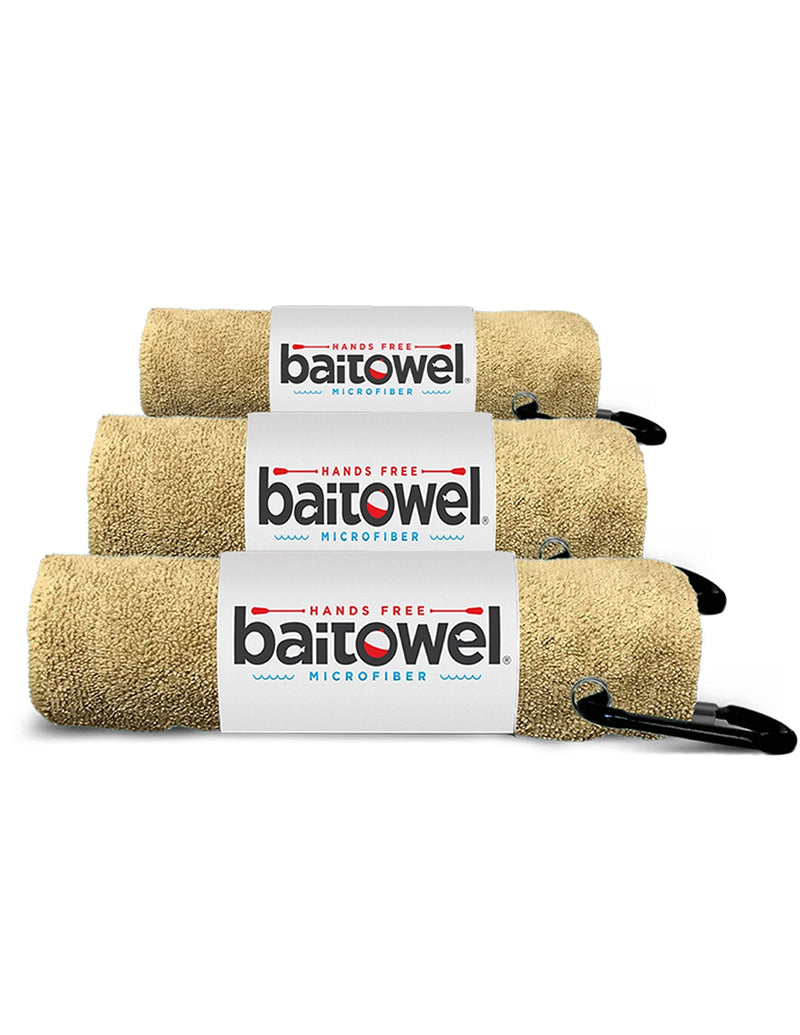 Bait Towel 3 Pack Sand | Hands Free Microfiber Fishing Towels (Beach Sand) Beach Sand - BeesActive Australia