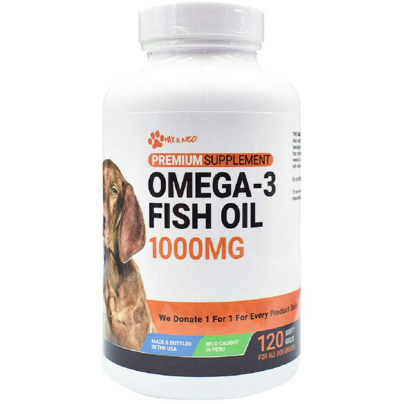 Max and Neo Omega 3 Fish Oil for Dogs 1000mg - We Donate One for One to Dog Rescues for Every Product Sold - BeesActive Australia