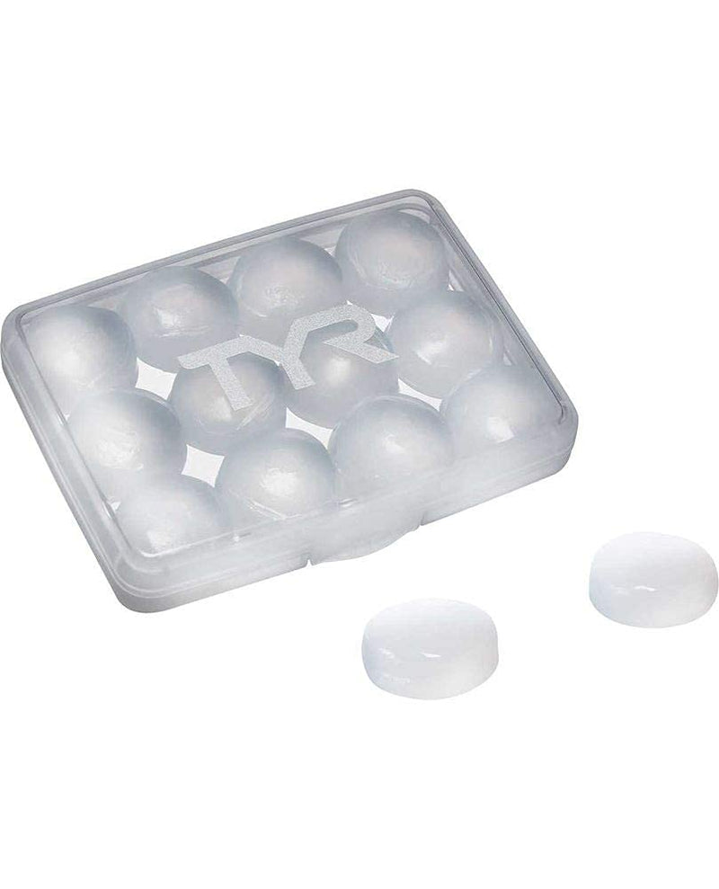 TYR Soft Silicone Ear Plugs - 12 Pack (6 Pairs) Clear ALL - BeesActive Australia