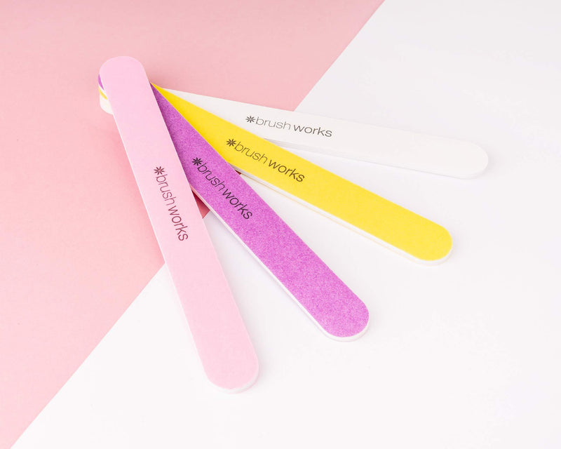 Brushworks Coloured Nail Files - 4 Pack - BeesActive Australia