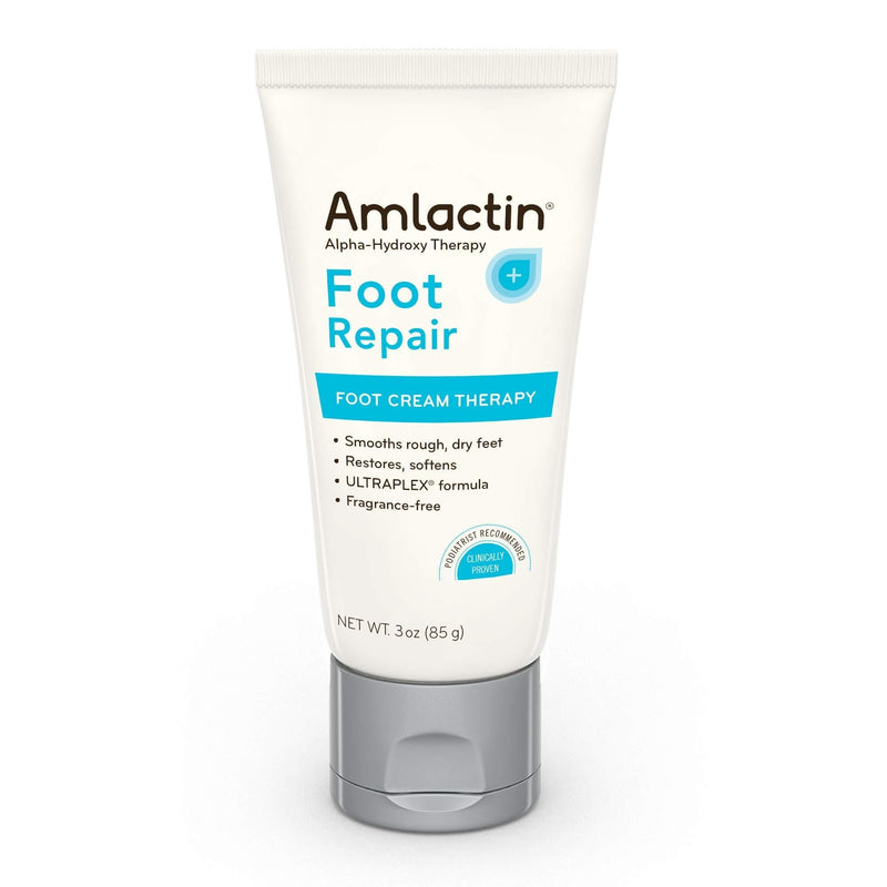 AmLactin Foot Repair Foot Cream Therapy, 3 Ounce Tube, AHA Cream unscented - BeesActive Australia