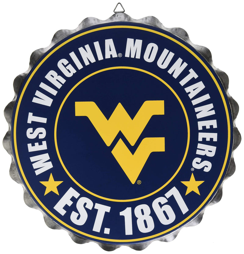 FOCO NCAA Bottle Cap Wall Sign, West Virginia Mountaineers - BeesActive Australia