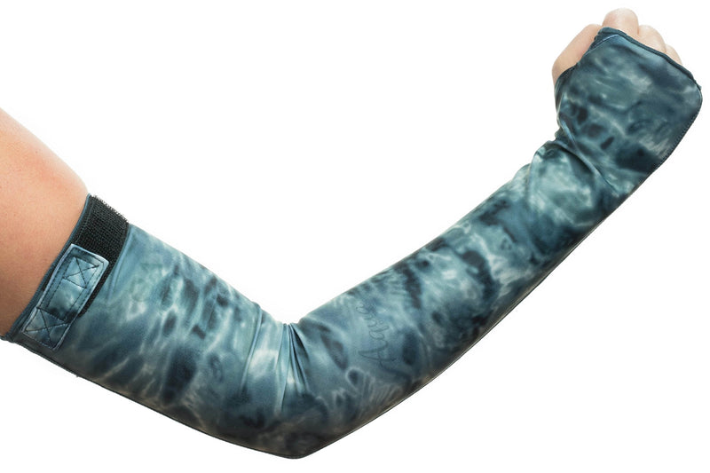 Aqua Design Arm Sun Sleeves for Women UV Protection Forearm Compression Covers Misty Sky 2XL/XL - BeesActive Australia