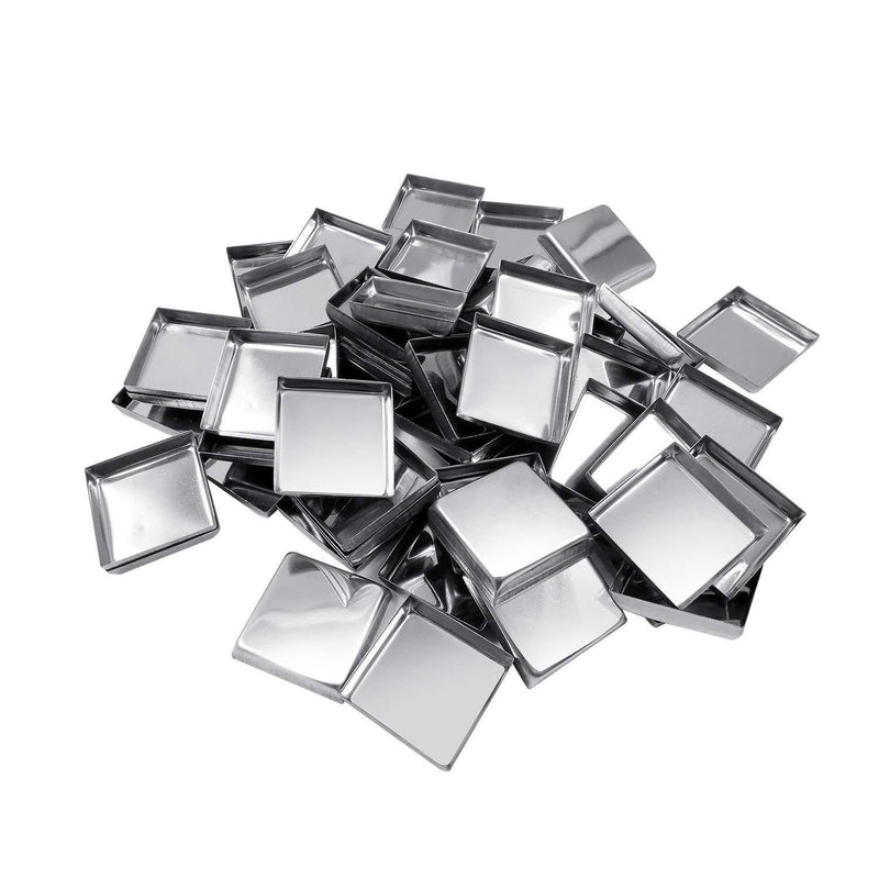 Allwon 56 Pack Empty Square Metal Pans for Eyeshadow Palette Magnetic Makeup Palette (26mm) - BeesActive Australia