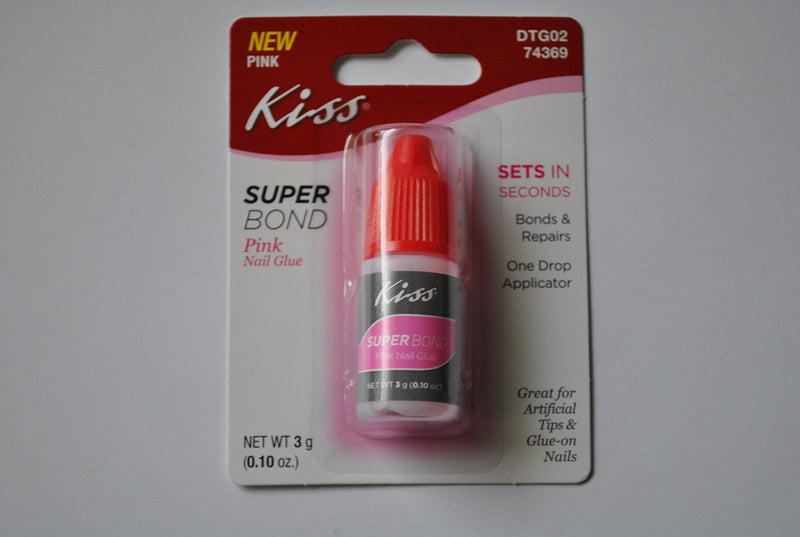 Kiss Super Bond Pink Nail Glue DTG02 (74369) 0.10 oz / 3 g - BeesActive Australia