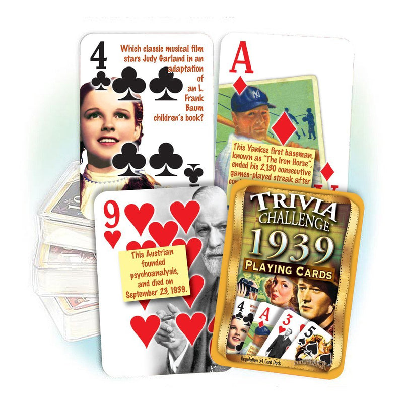 [AUSTRALIA] - Flickback Media 1939 Trivia Playing Cards: Birthday 