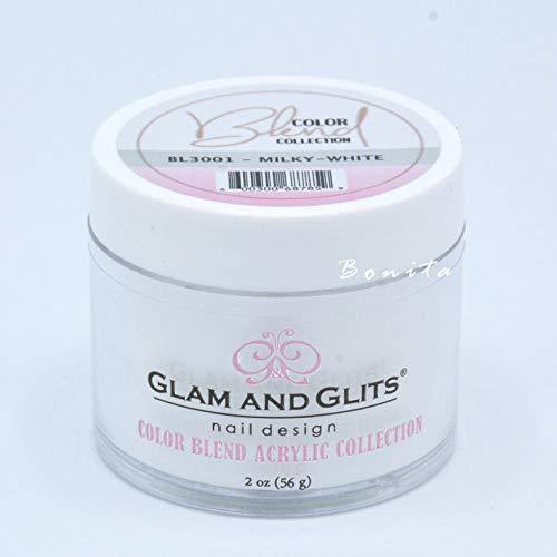 Glam And Glits Acrylic Powder Color Blend Collection BL3001 Milky White 2 oz - BeesActive Australia