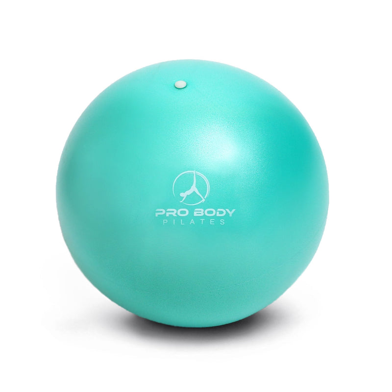 ProBody Pilates Mini Exercise Ball - 9 Inch Small Bender Ball for Stability, Barre, Pilates, Yoga, Balance, Core Training, Stretching and Physical Therapy with Workout Guide Aqua - BeesActive Australia