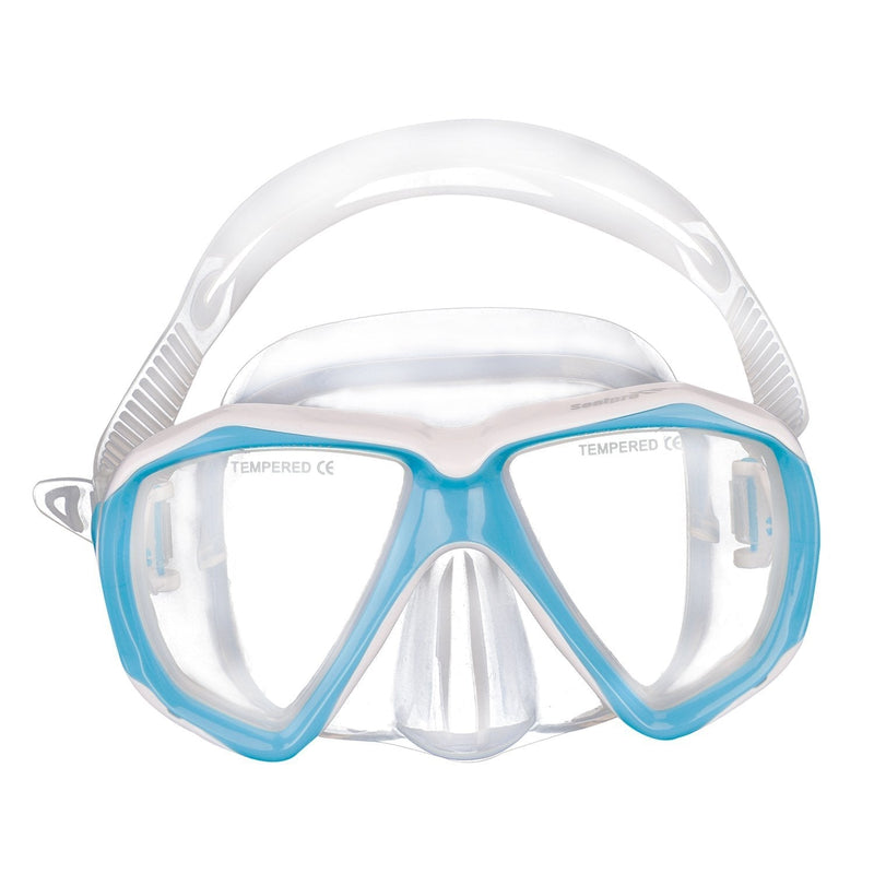 [AUSTRALIA] - Kids Junior Boy Girl Diving Masks Silicone Anti Fog Anti Leak Dive Swimming Goggles Tempered Glass Lens Watertight Wide Clear View Safety Glasses Scuba Swim Diving Snorkeling Mask for Child Age 5-12Y Blue 