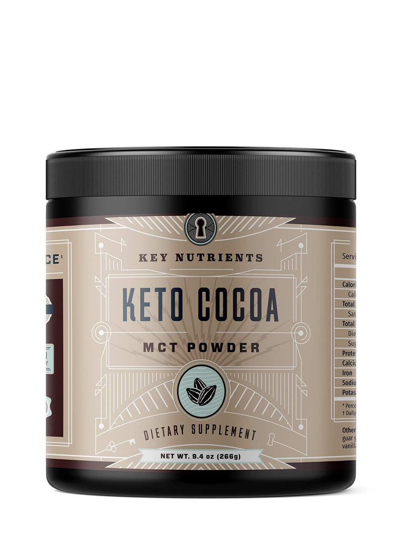 Keto Cocoa, Keto Hot Chocolate: MCT Oil Powder for Low Carb & Ketogenic Diets, Derived from Coconuts, Keto Chocolate Drink (20 Servings) - BeesActive Australia