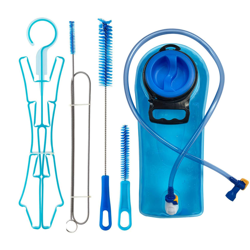 Update PEVA Hydration Bladder 2 Liter Leak Proof Water Reservoir, BPA Free Hydration Pack Replacement for Hiking Biking Climbing Cycling Running, Large Openin 2Lwith parts - BeesActive Australia