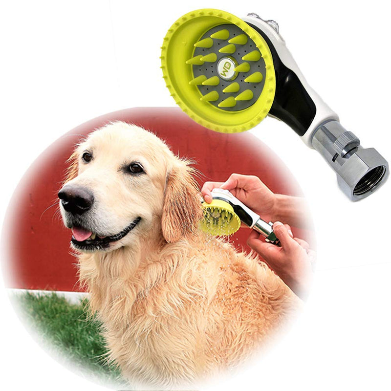 Wondurdog Outdoor Garden Hose Nozzle for Dog Washing with Splash Shield Handle and Rubber Grooming Teeth. Metal Connector and Water Pressure Control. Wash Your Pet. Don’t Get Wet! - BeesActive Australia