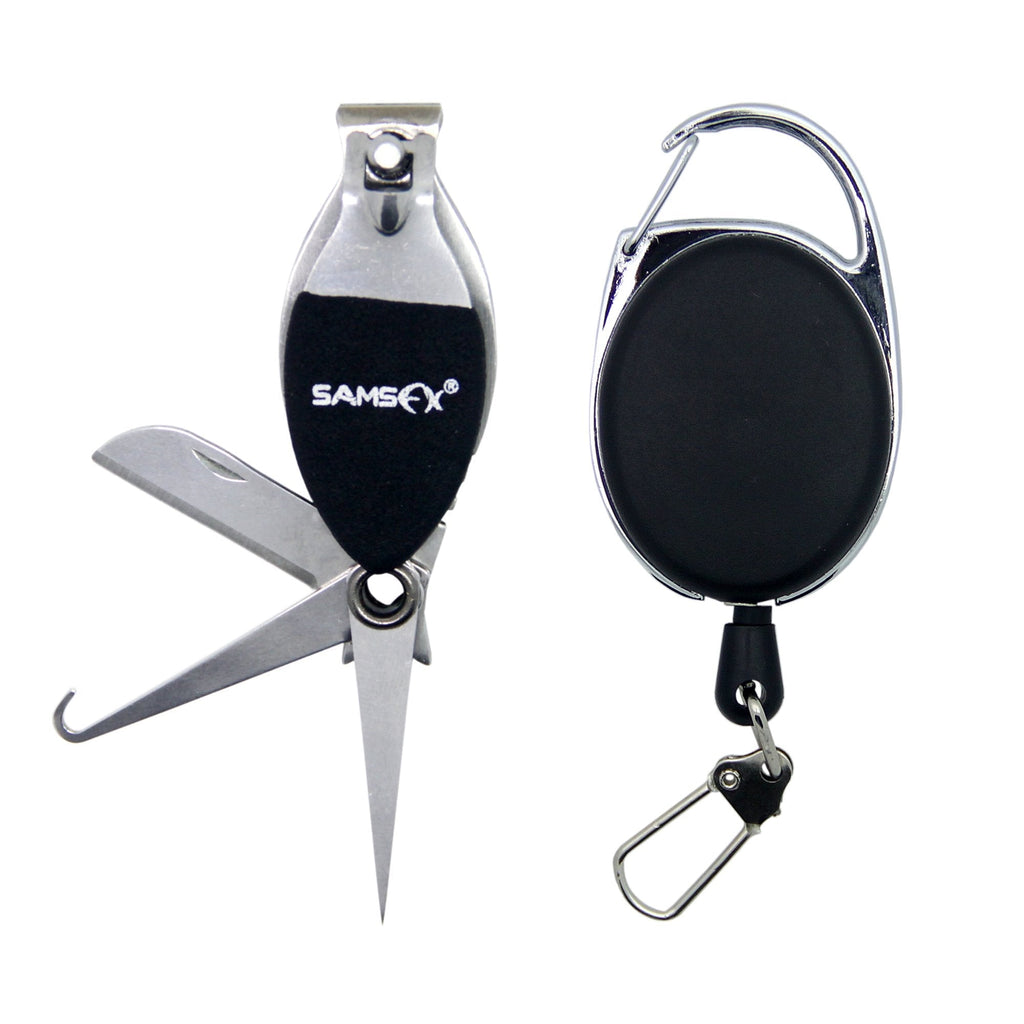 SAMSFX Fly Fishing Line Clippers with Knife Nippers Tools Combo Retractor Zinger - BeesActive Australia