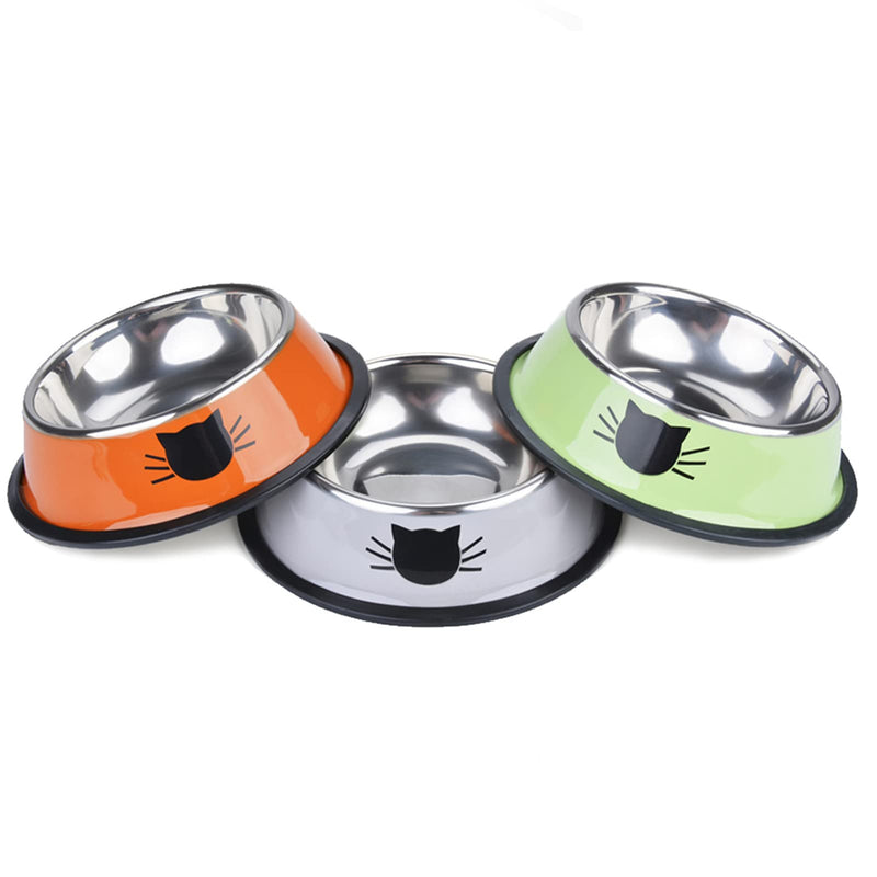 Legendog 3PCS Pet Bowl Stainless Steel Non-Skid Base Dog Bowl Cat Bowl with 2 Food Scoop Multicolor - BeesActive Australia