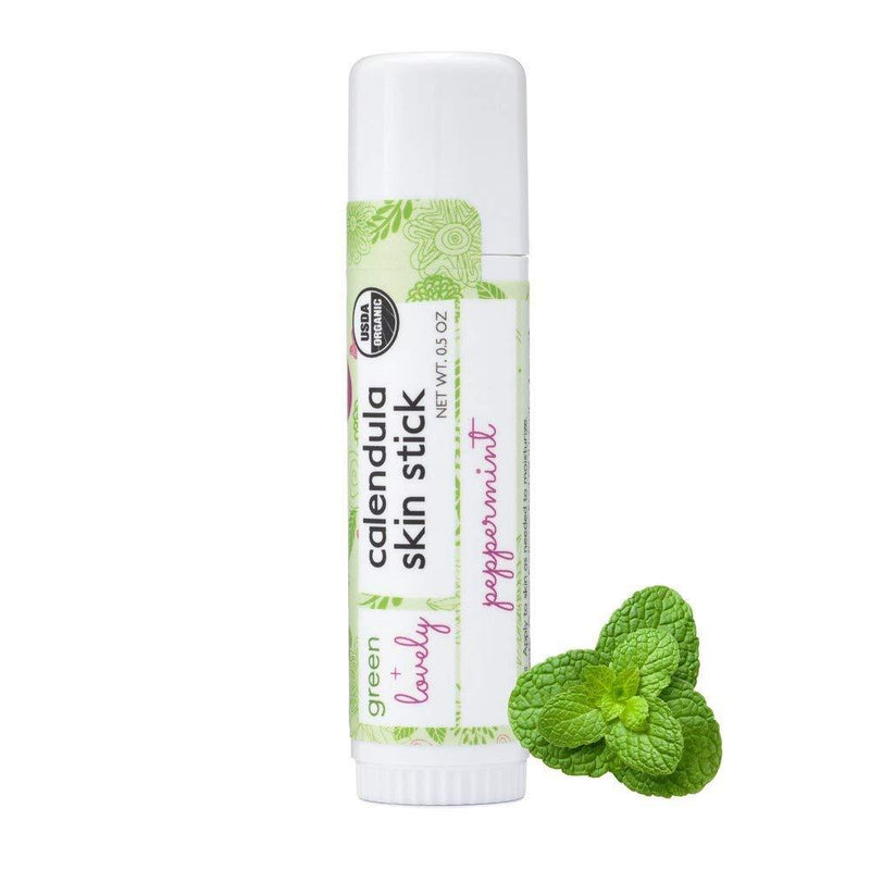 Calendula Skin Stick, Peppermint. Moisture Stick. Organic Lotion Bar. Moisturizing Ointment Salve. Multipurpose Skin Cream - 0.5 oz. (2 tube set) 2 tube set - BeesActive Australia