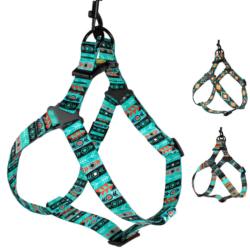 CollarDirect Adjustable Dog Harness Tribal Pattern Step-in Small Medium Large, Comfort Harness for Dogs Puppy Outdoor Walking Pattern 1 - BeesActive Australia