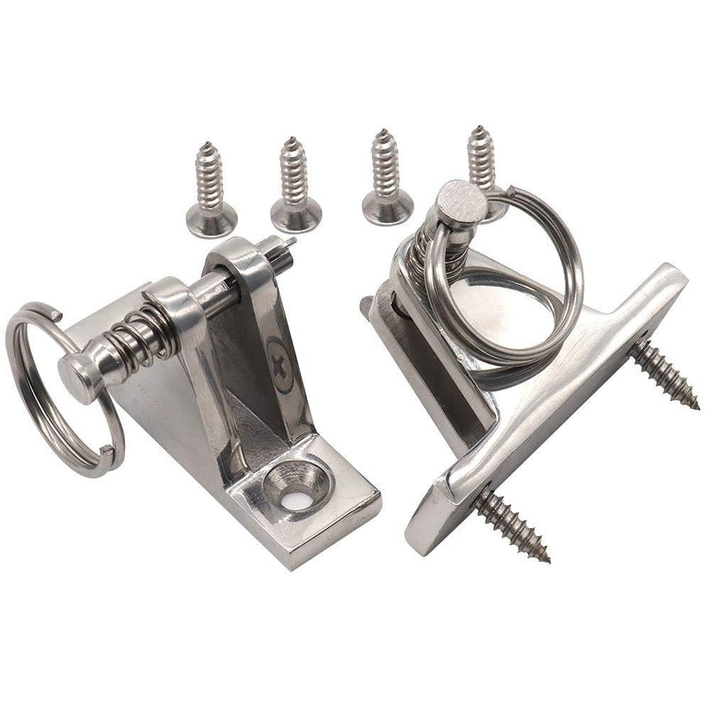 [AUSTRALIA] - VTurboWay 2 Pack Bimini Top 90°Deck Hinge with Removable Pin, 316 Stainless Steel 