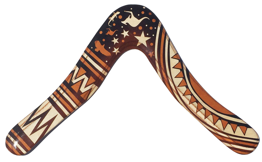 Aussie Fever Wooden Boomerang - Decorated Australian Boomerangs, Made in Australia! - BeesActive Australia