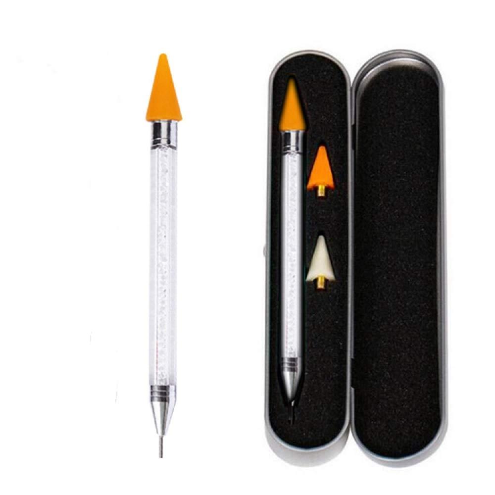 Shuiniba Rhinestone Picker Wax Pen Pencil for Rhinestones Crystal Pickup Diamond Painting Nail Art Decoration Tool with Two Wax Head - BeesActive Australia