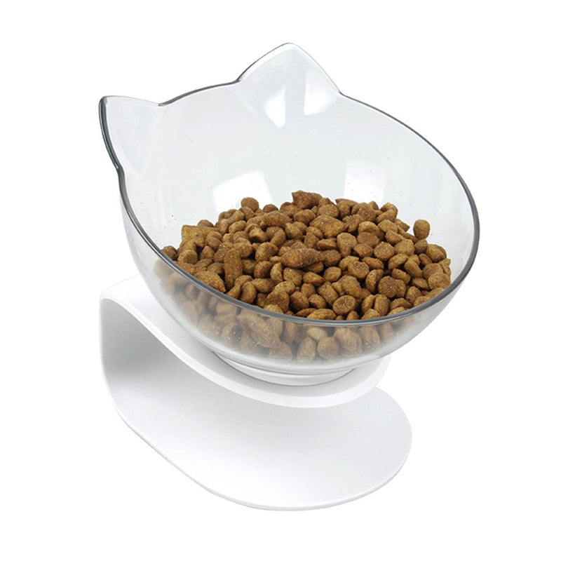 QIYADIN Tilted Raised Posture Cat Food Bowl Neck Protection Anti Vomiting 15 Degree Elevated Slanted Stand Pet Bowls for Cats and Small Dogs (1)Single - BeesActive Australia