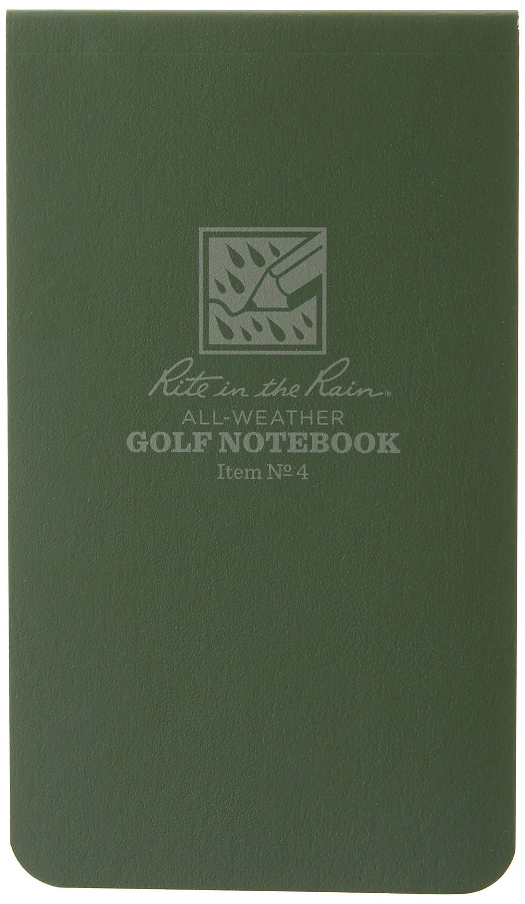 Rite in the Rain All Weather Golf Notebook, 3.5" x 6", Green Field Flex, Club Yardage Book & Hole Notes (No. 4) - BeesActive Australia