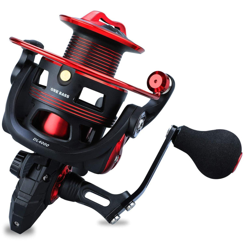 [AUSTRALIA] - One Bass Fishing reels Light Weight Saltwater Spinning Reel - 39.5 LB Carbon Fiber Drag,12+1 BB Ultra Smooth All Aluminum Inshore Reel for Saltwater or Freshwater DL2000 