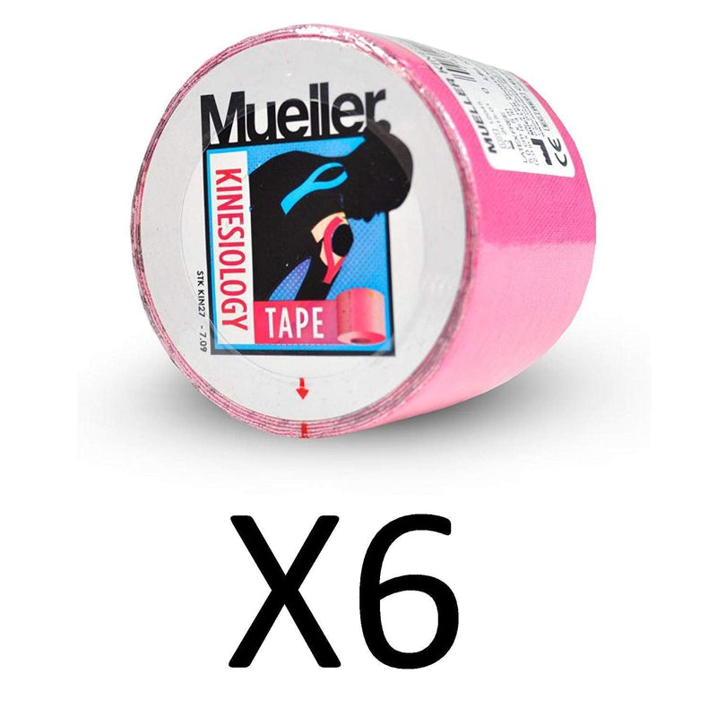 Mueller Sports Medicine 28277 Kinesiology Tape, Continuous Roll, Latex Free Pink (Pack of 6) - BeesActive Australia