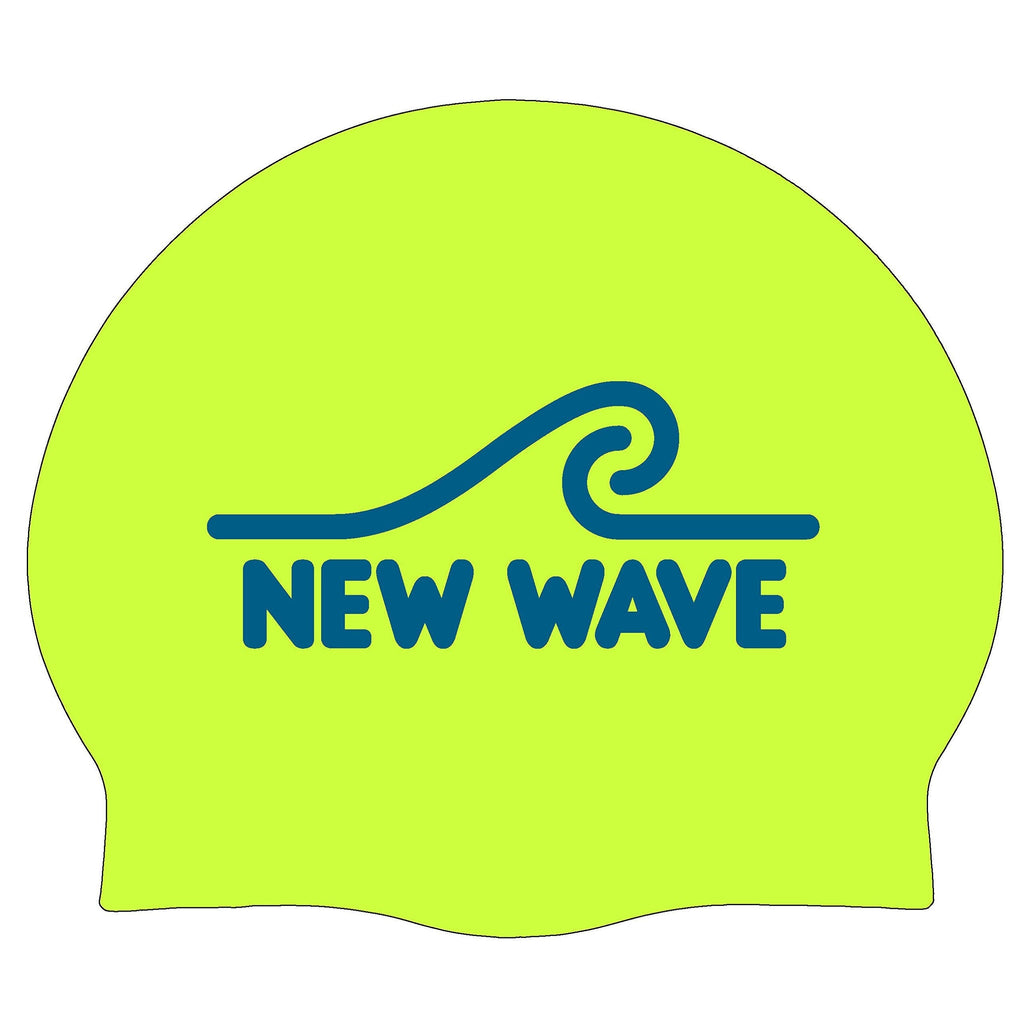 [AUSTRALIA] - New Wave Swim Cap - Silicone Swim Cap by Swim Buoy (60g Large) Fluo Green 