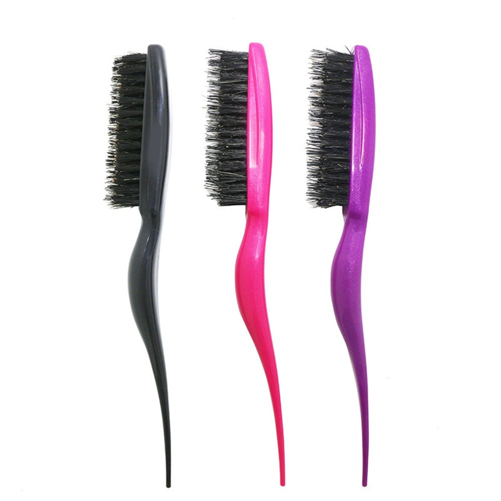 FRCOLOR Boar Bristle Brush Salon Comb Hair Teasing Brush for Hair Salon 1PCS (Random Color) - BeesActive Australia