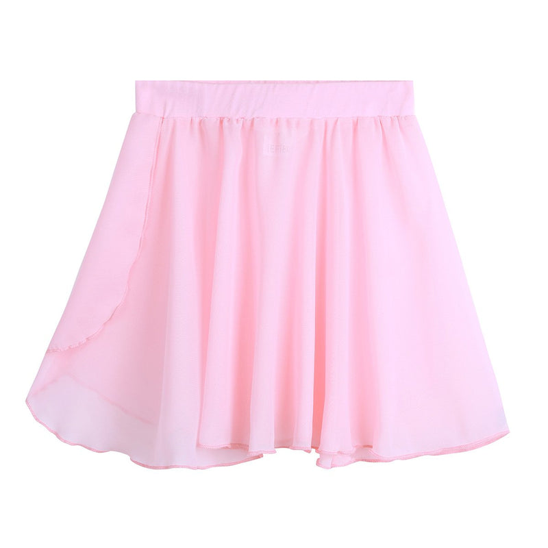 dPois Kids Girls' Gymnastics Ballet Dance Chiffon Wrap Skirt Basic Active Dress Dancewear Pink 3-4 - BeesActive Australia
