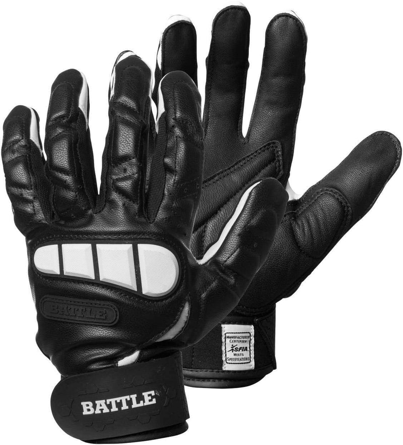Battle Football Lineman Gloves, Adult, Black Adult Small - BeesActive Australia