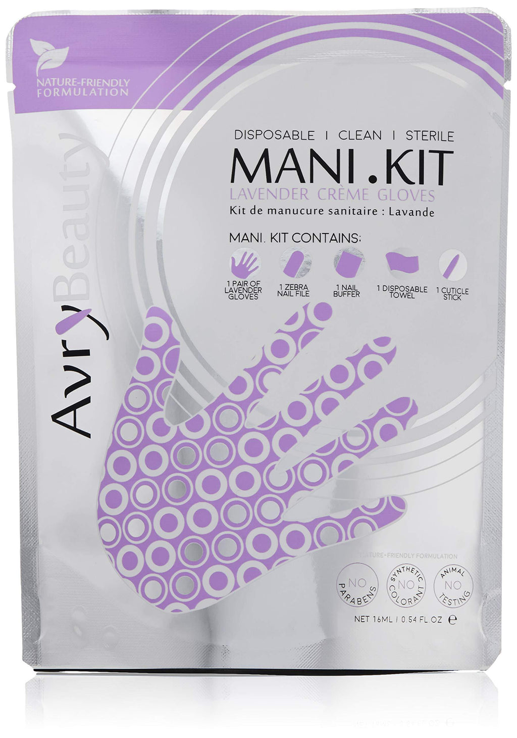 AvryBeauty All-In-One Mani Kit with Lavender Gloves, 1 ct. - BeesActive Australia