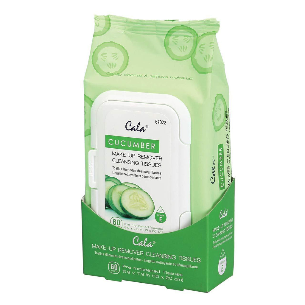 Cala Cucumber make-up remover cleansing tissues 60 count, 60 Count - BeesActive Australia